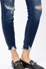 Load image into Gallery viewer, Gemma Kan Can Mid Rise Ankle Skinny Jeans w/exposed hem
