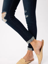 Load image into Gallery viewer, Jenny Kan Can Mid Rise Ankle Skinny Double Fold Cuff Jeans
